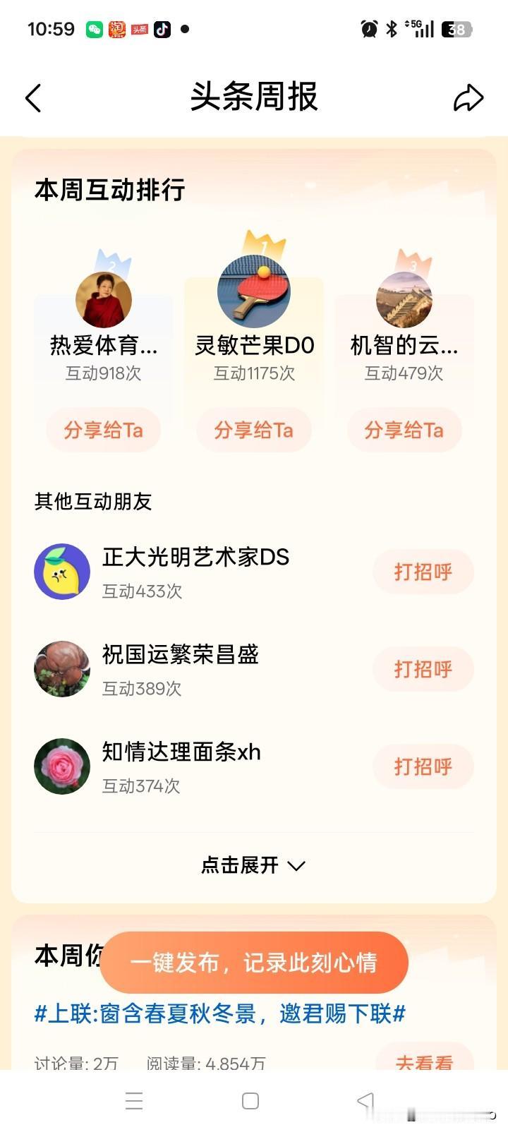上周周报又推送了！[耶]

上一星期的周报平台推送到了。

我衷心感谢所有点赞支