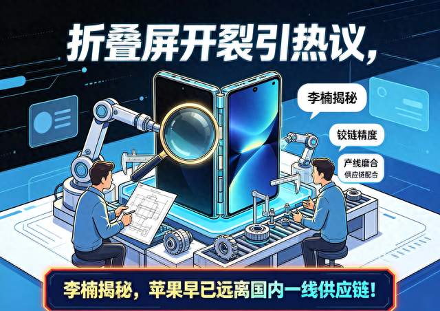 折叠屏开裂引热议，李楠揭秘，苹果早已远离国内一线供应链！