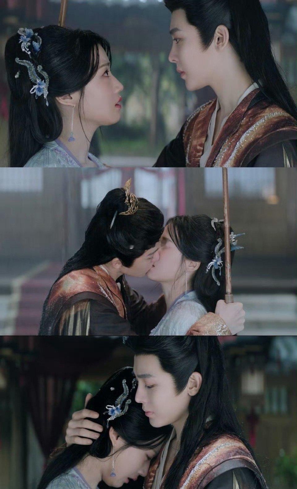 他俩每次吻完就口红全掉，两颊绯红，眼神带着点迷离不舍，特别的真实