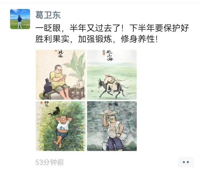 葛老大说了，下半年要保住胜利果实！锻炼好身体，活多几个周期！笔记哥翻译大白话就是