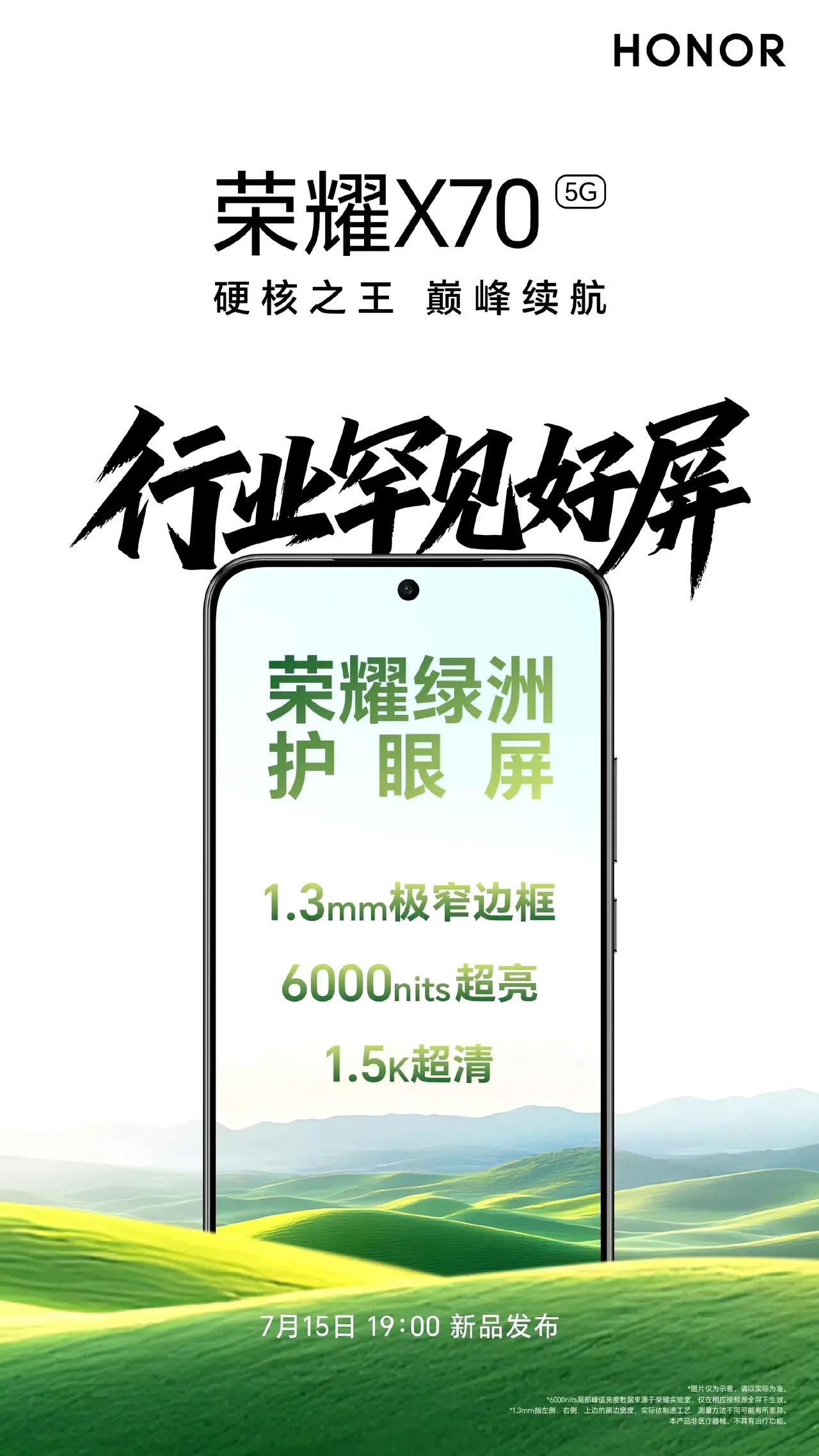 荣耀，你说你在千元机上用这么好的屏幕干什么？视觉边框确实挺窄，亮度以及全套的护眼
