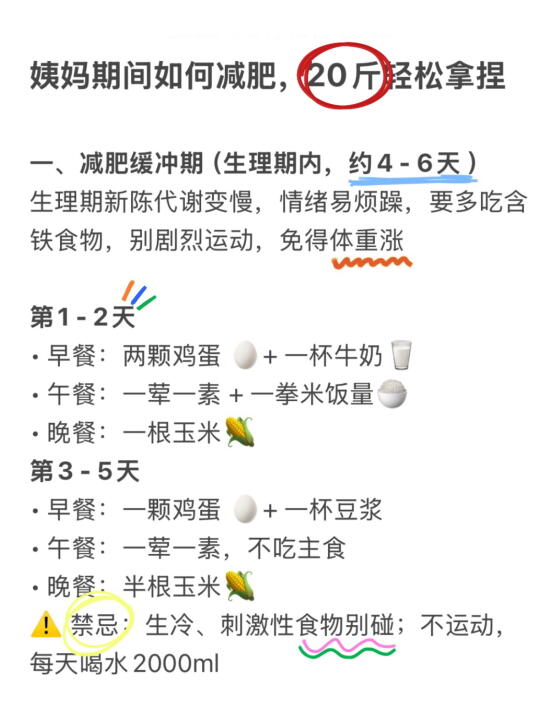 姨妈期不掉秤的姐妹们看过来｜附姨妈期食谱