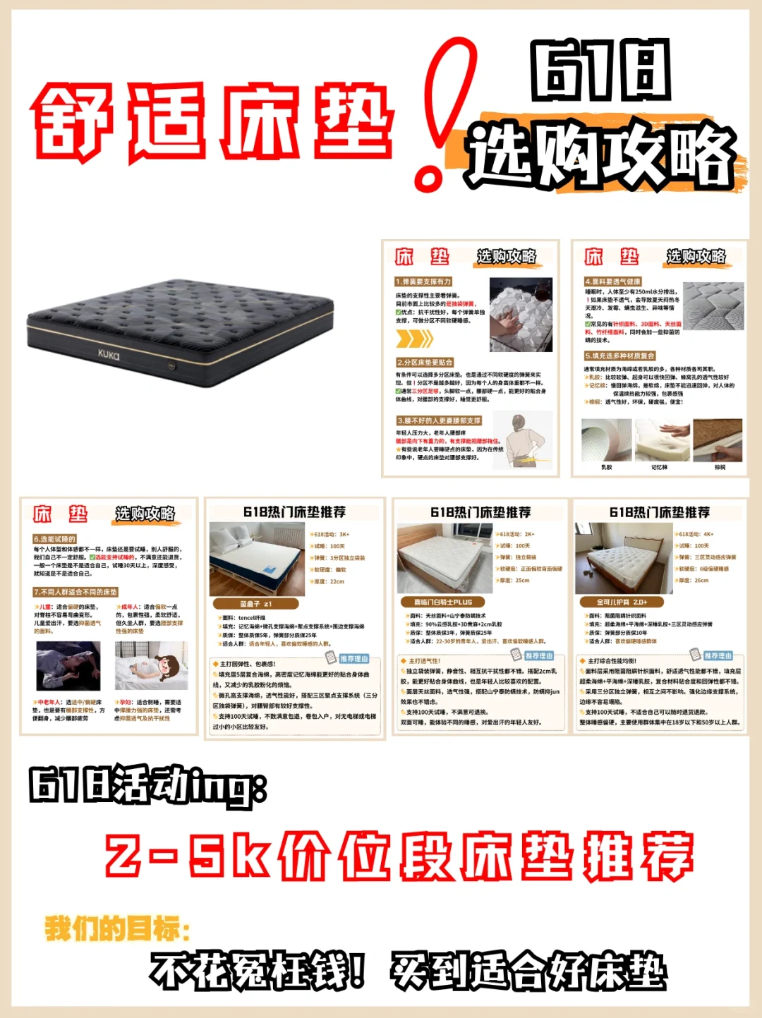 618床垫攻略，这样选不踩坑❗