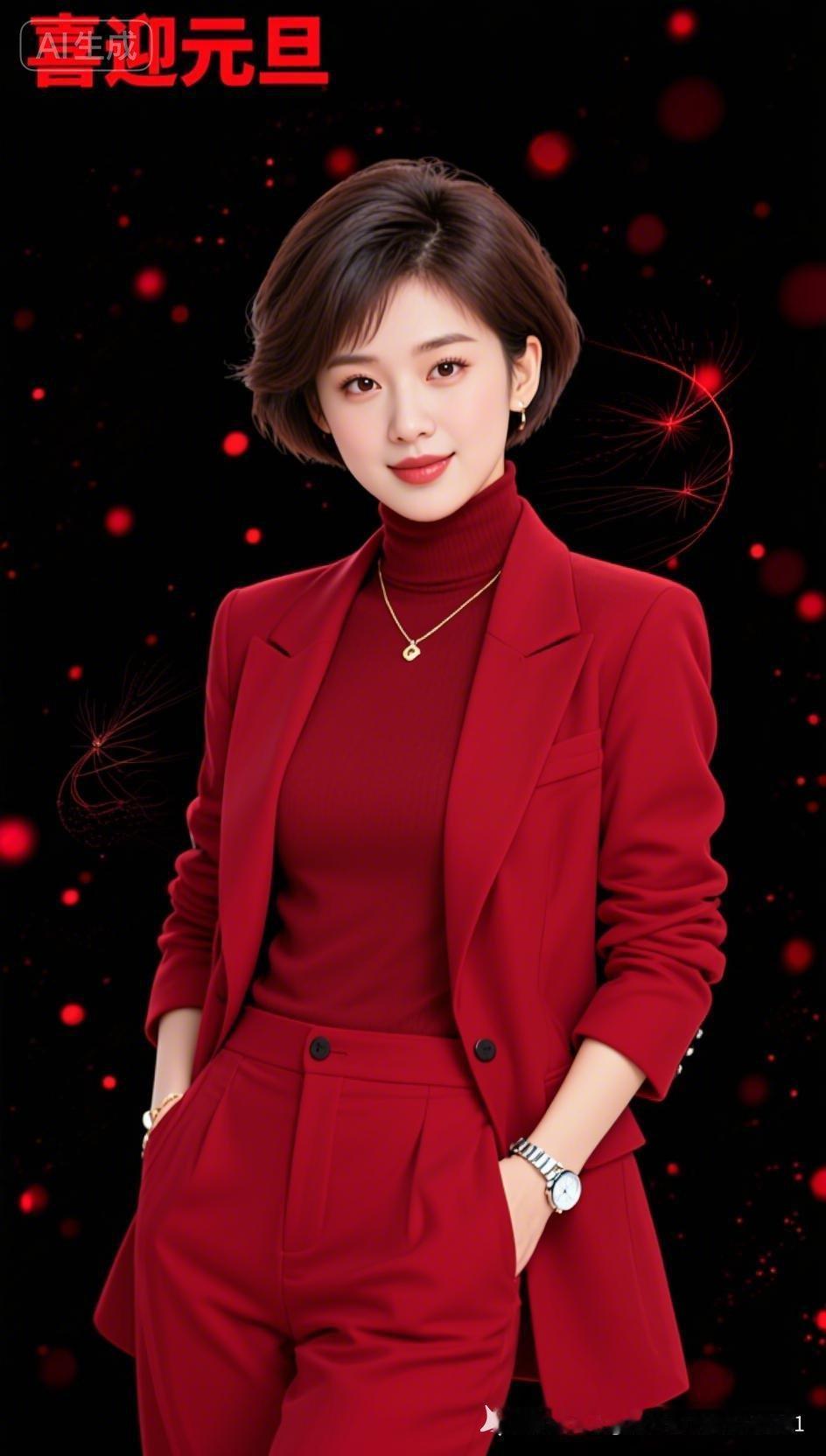 新年穿搭指南：红色套装，元气满满迎接元旦！