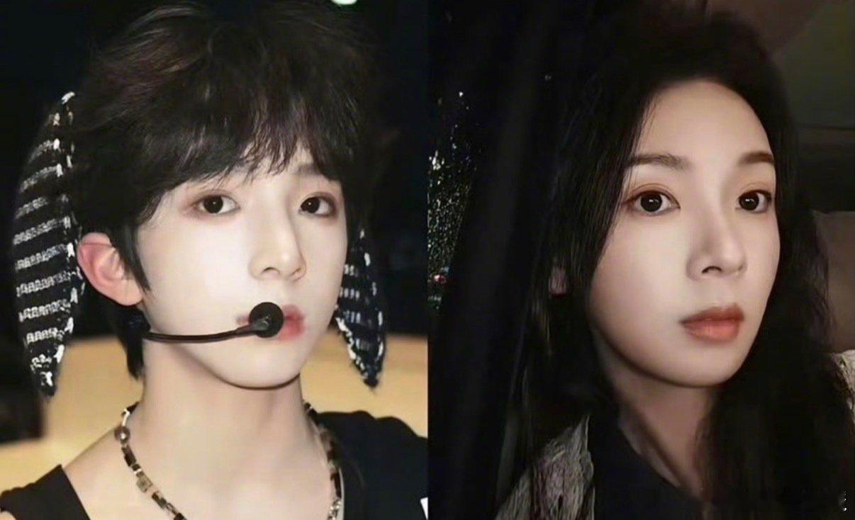 陈瑶陈浚铭川渝姐弟  你别说你还真别说，网友做的陈瑶和陈浚铭的对比图，还真的很像