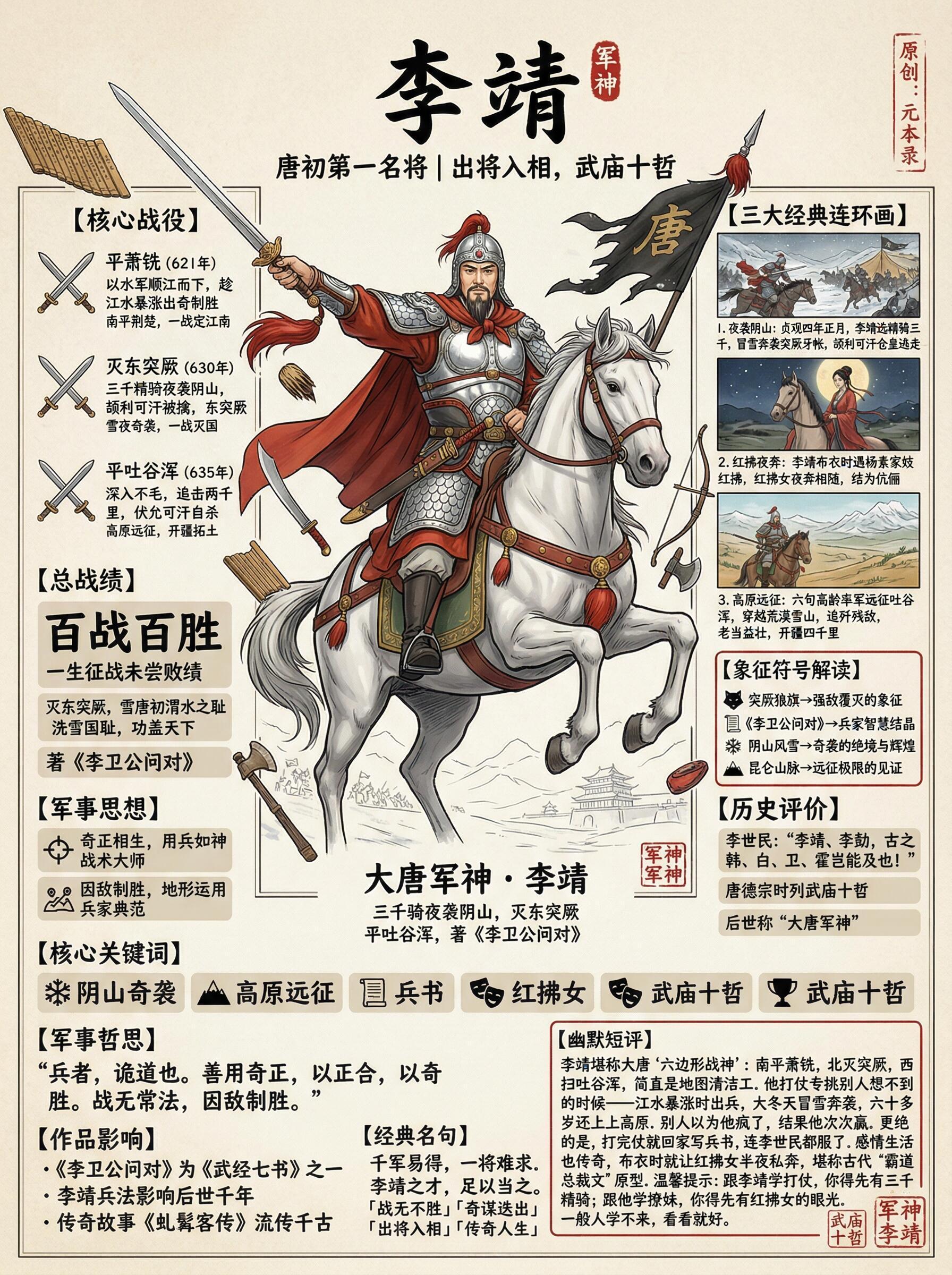 历史上的一些名将。 