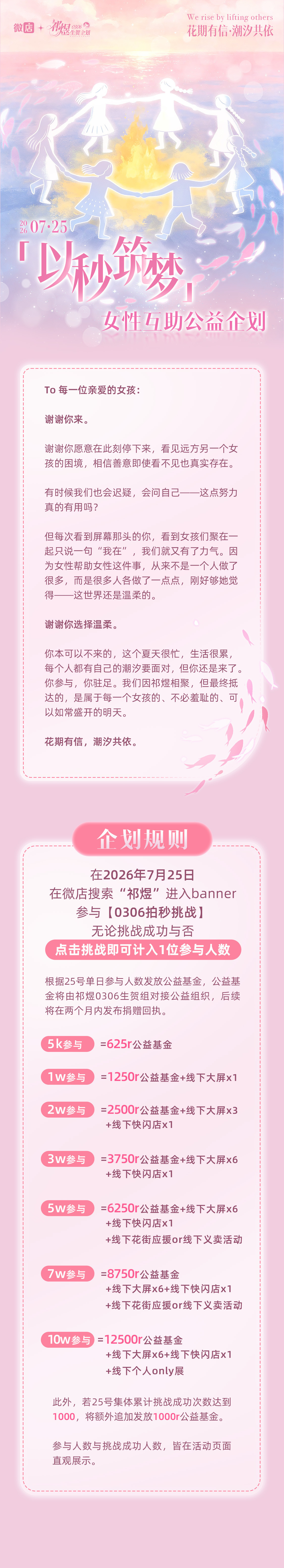 祁煜 🐟祁煜 『以秒筑梦』祁煜0306生贺企划＆⚡联合公益活动时间：7月25日