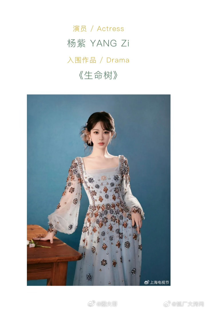杨紫更新白玉兰最佳女主公式照 杨紫换白玉兰最佳女主提名公式照 隔着屏幕都能感受到