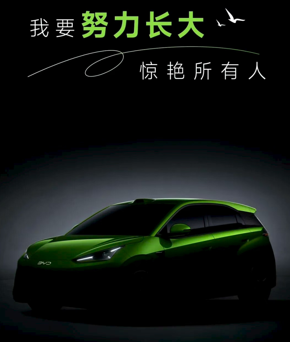 我要努力长大，惊艳所有人！比亚迪憋了这么久的闷气，全新海鸥终于喊出来了这么一句俏