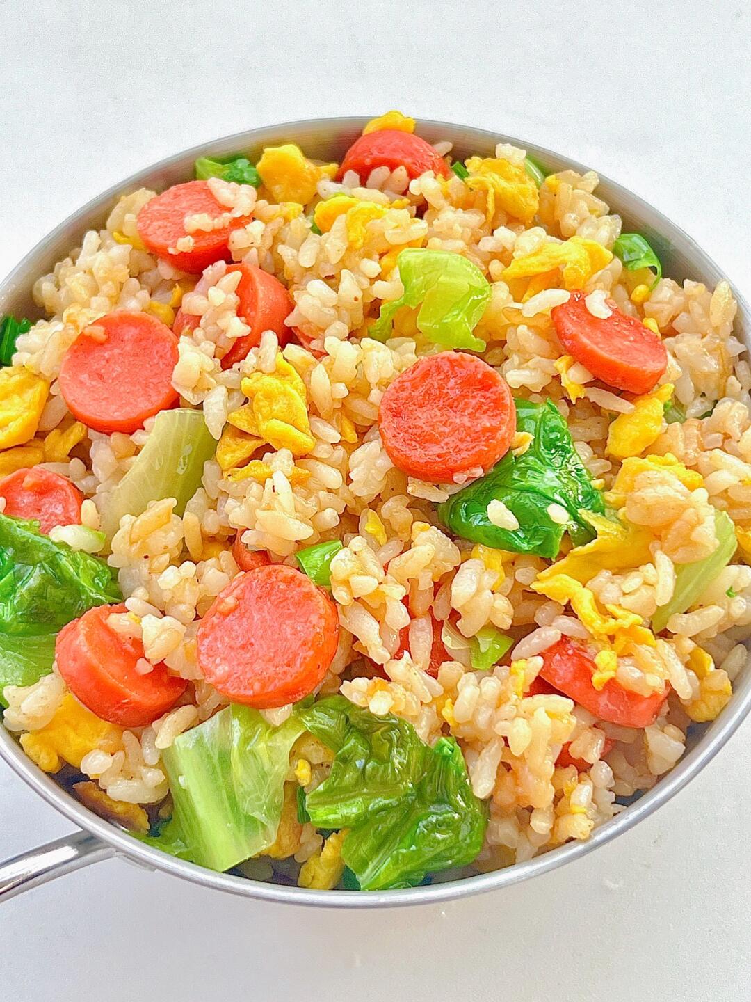 巨巨巨好吃的生菜炒饭！轻松搞定饭渣宝宝💯