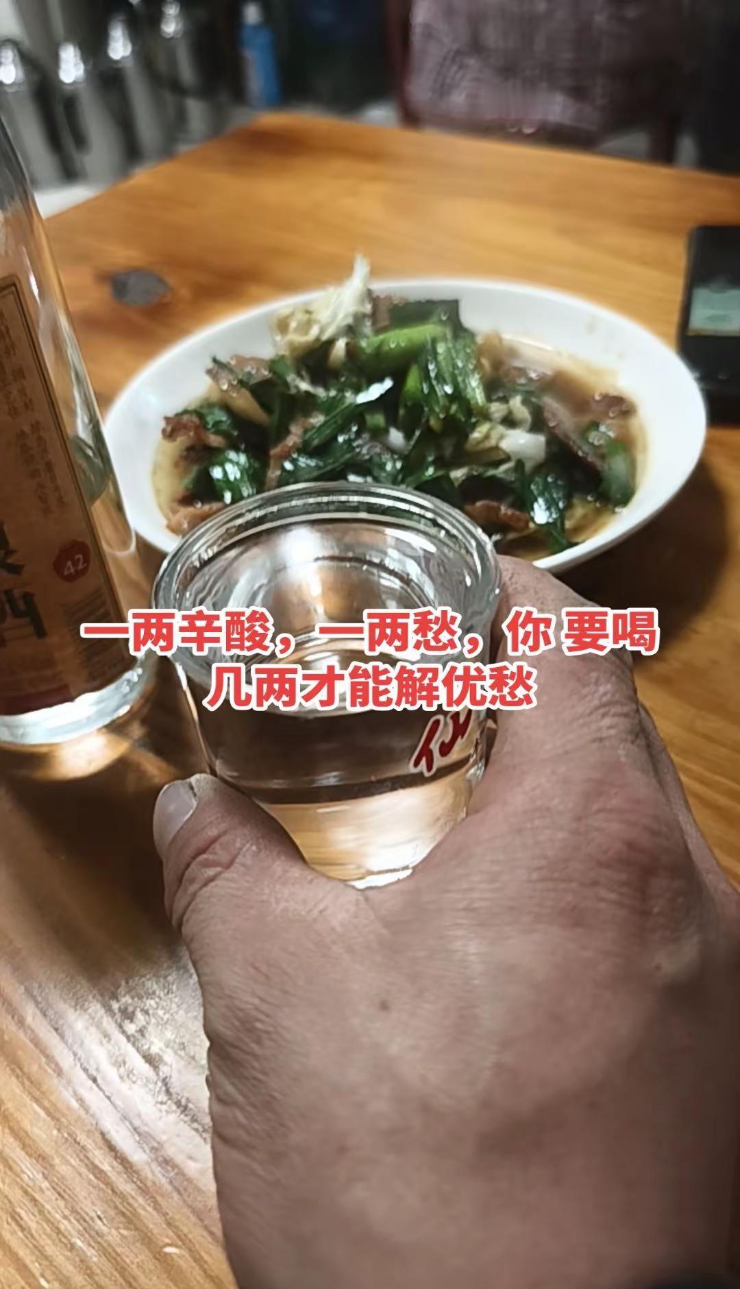 一两辛酸，一两愁你是几两解忧愁。半两烟火，半两酒敬过岁月，敬过秋敬完这杯，别回头
