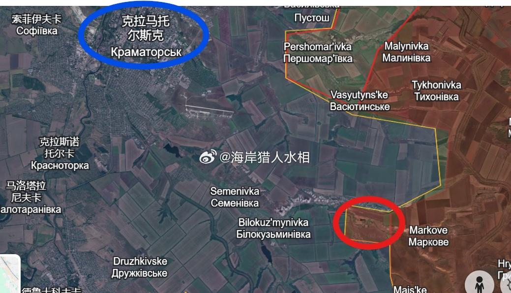 克拉马托尔斯克方向，俄方控制费多利夫卡。 ​​​