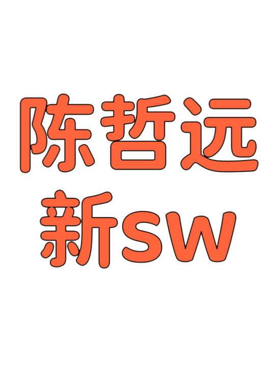 陈哲远新sw应该快了