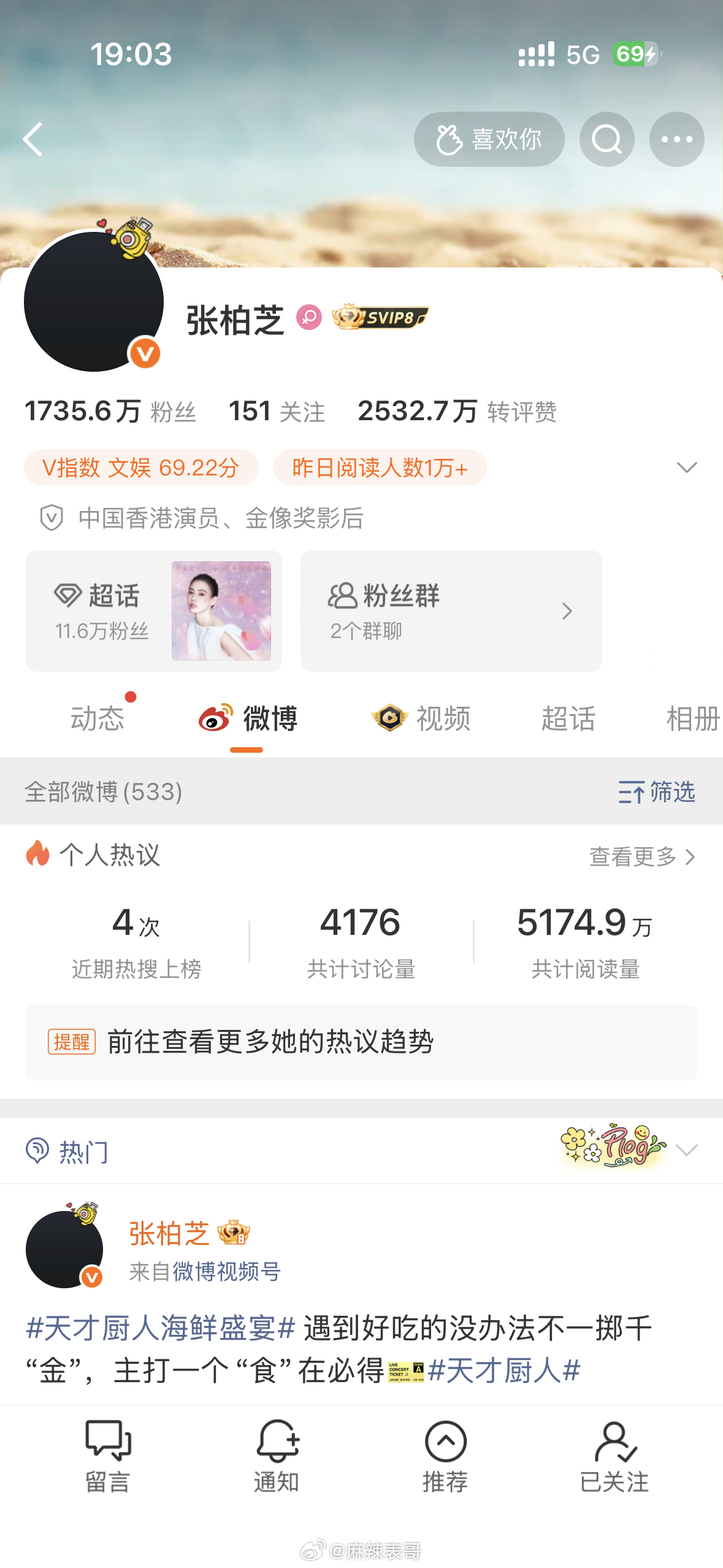 谢贤去世后张柏芝换了黑色头像 