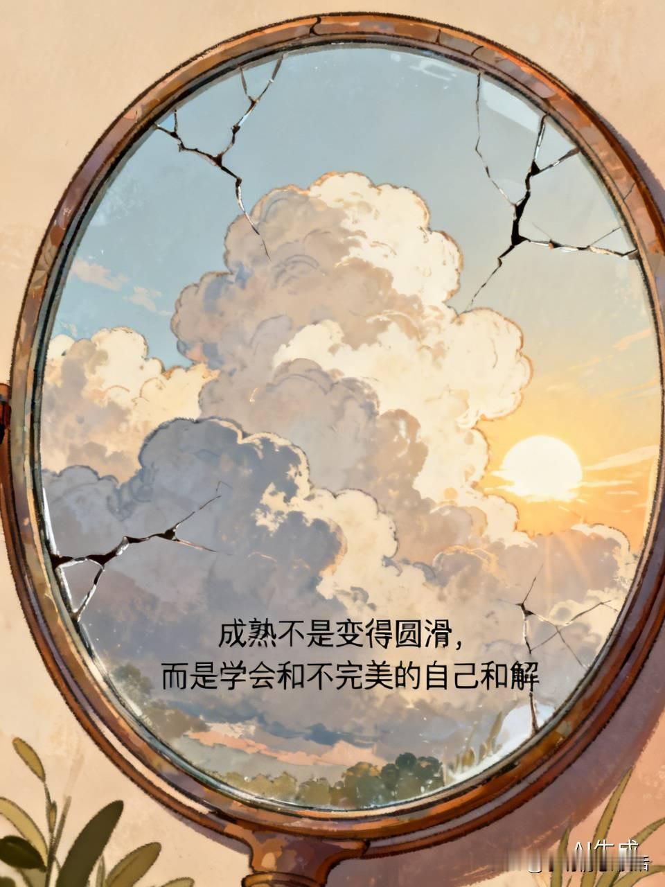 成熟不是变得圆滑，而是学会和不完美的自己和解。

年少时总想事事争先，苛求自己做