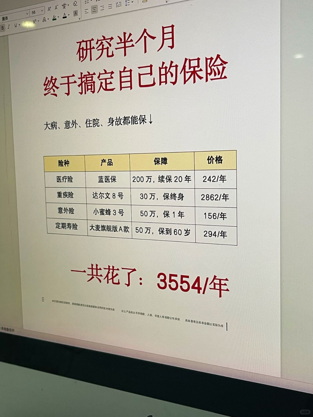 分享28岁女生保险，买完可以放心大胆活了