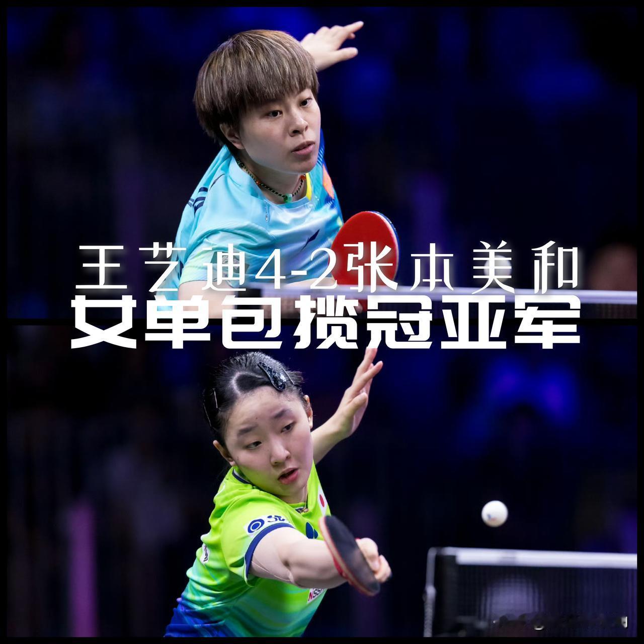 【王艺迪稳扎稳打六局淘汰张本美和晋级决赛！国乒包揽女单冠亚军！】

WTT欧洲大