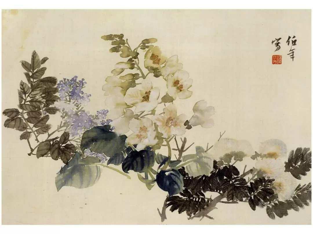 任伯年 花鸟册页。任伯年是我国近代杰出的中国画家,在“四任”之中成就最为突出,是