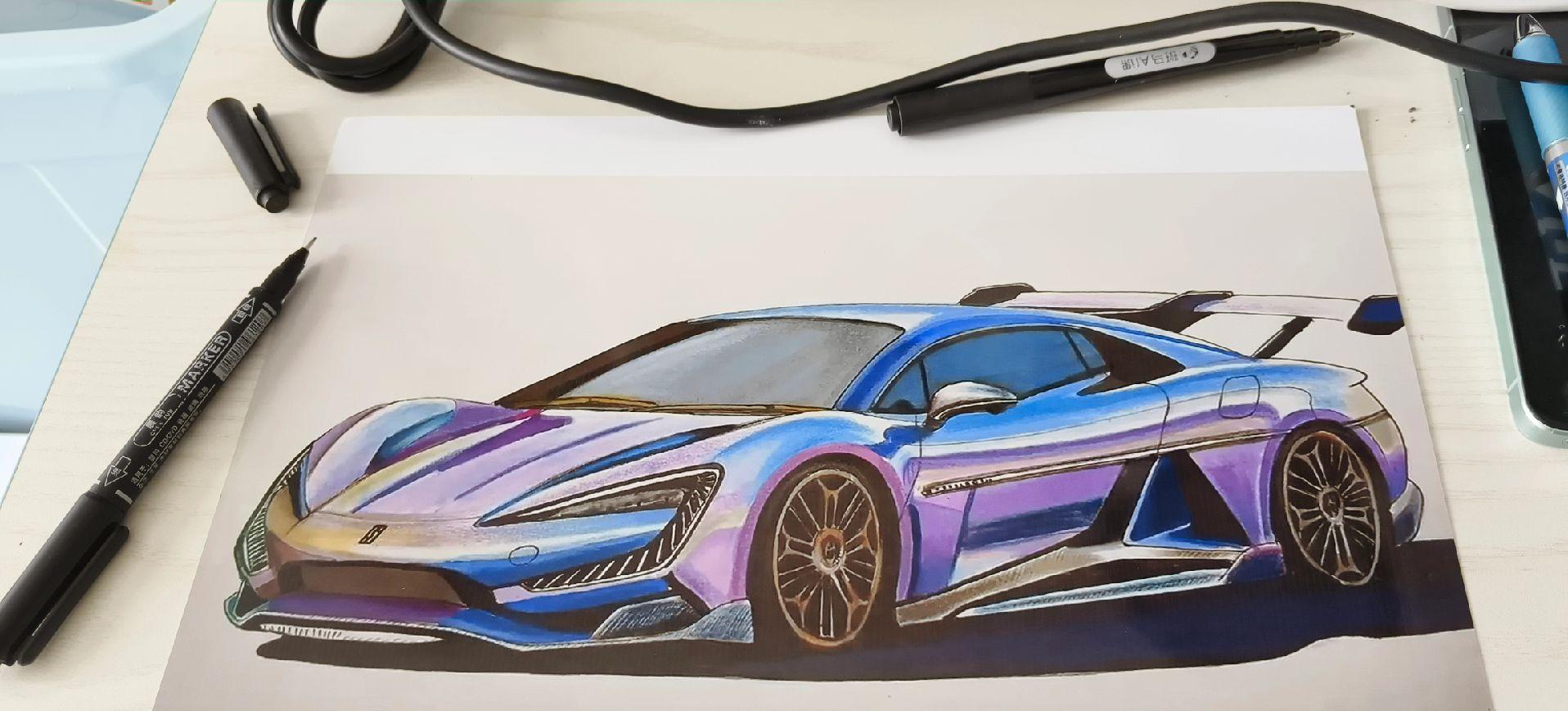 耗时10个小时手绘画仰望U9