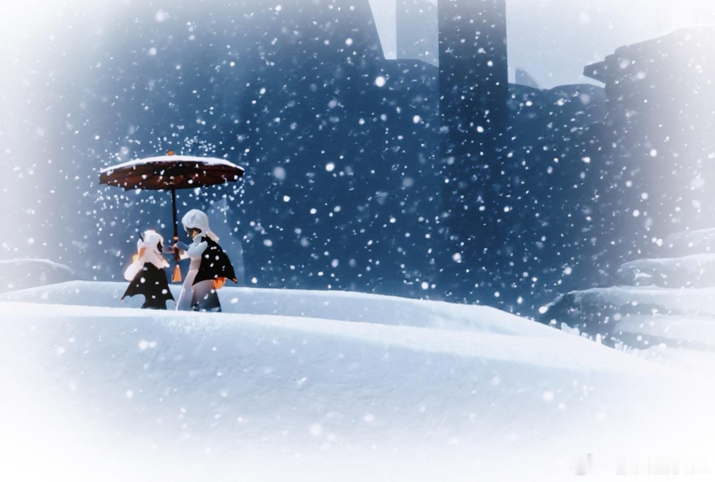 sky光遇  下雪了，好美呀，你的城市下雪了吗游戏v评团游戏百科兴趣潜力计划