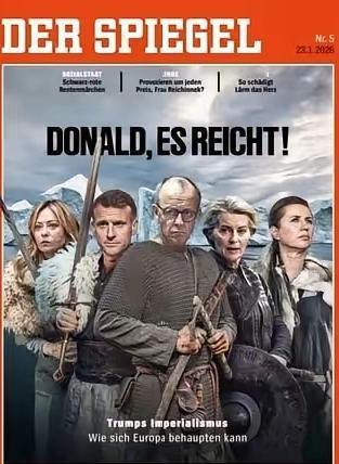 【维京战神】
这幅图片是​​​德国《明镜》周刊新刊封面，明显是来搞事的。图片中的