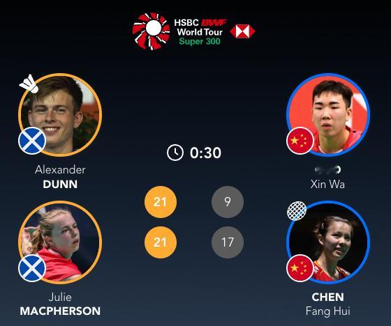 郭新娃/陈芳卉🇨🇳 9-21、17-21 🏴󠁧󠁢󠁳󠁣󠁴󠁿邓恩/