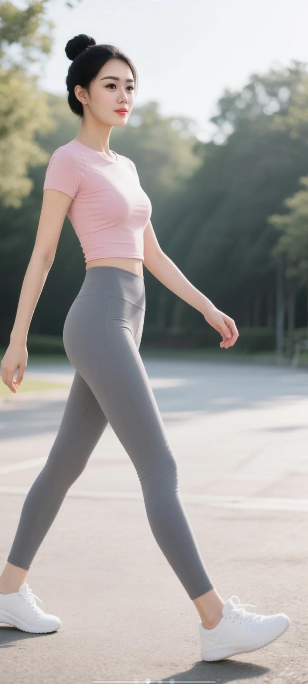 早晨起床出来走两步，锻炼一下身体。