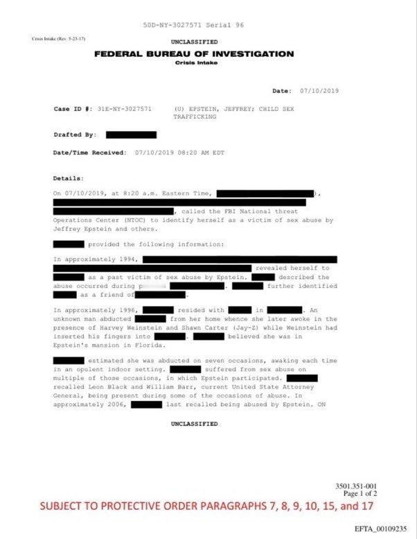 新公布的爱泼斯坦文件将 Jay-Z 指认为一个变态的性侵犯者，他给多名女性下药并