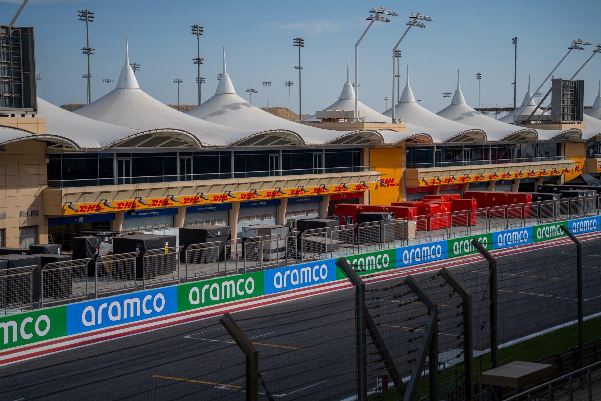 货到巴林了，距离第一轮F1巴林季前测试还有3天⏳F1