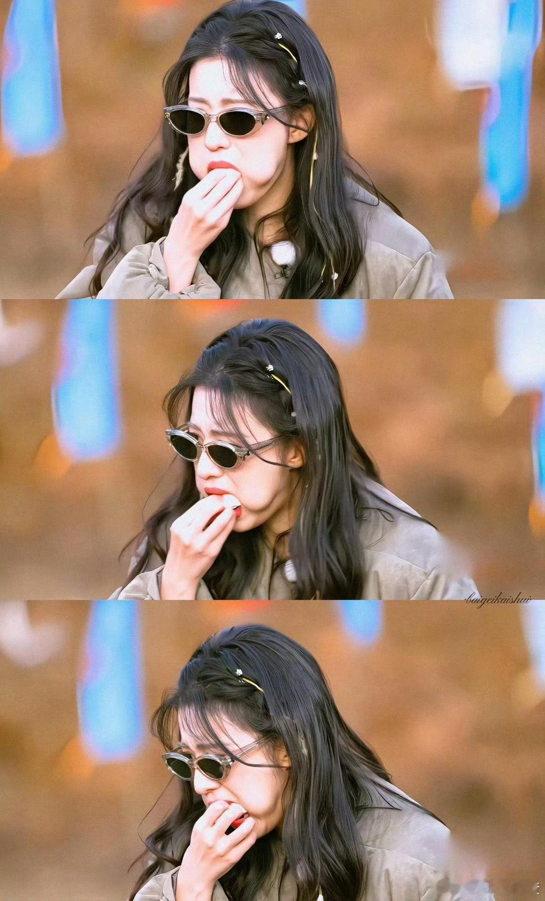 两颊鼓鼓的模样自带喜感，跑男游戏里的每一个动作都超可爱～ 听着魔性英语憋笑到脸红