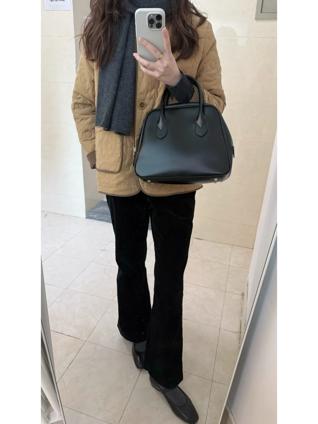 降温穿什么/卡其色棉服