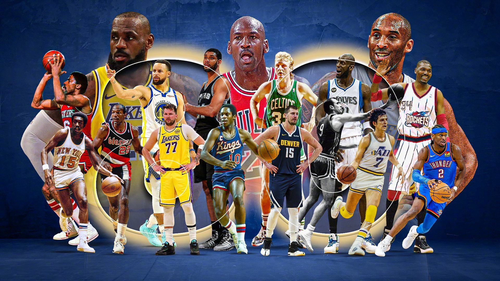 美媒HoopsHype更新了他们的NBA历史地位排名TOP80，詹姆斯排在了第1