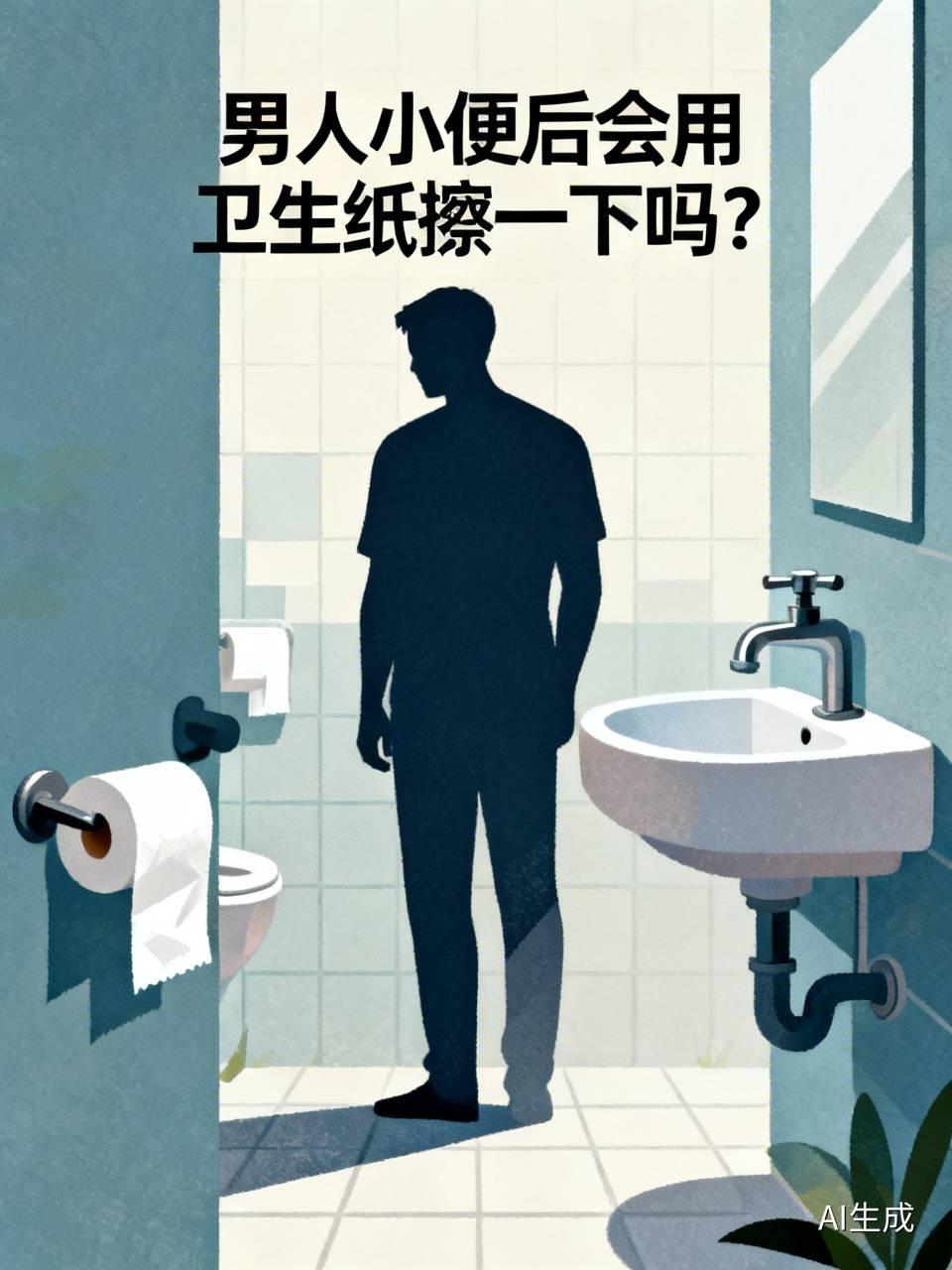 问大家一个比较私密的问题，就是男人小便后会用卫生纸擦一下吗？
据我观察到的实际情