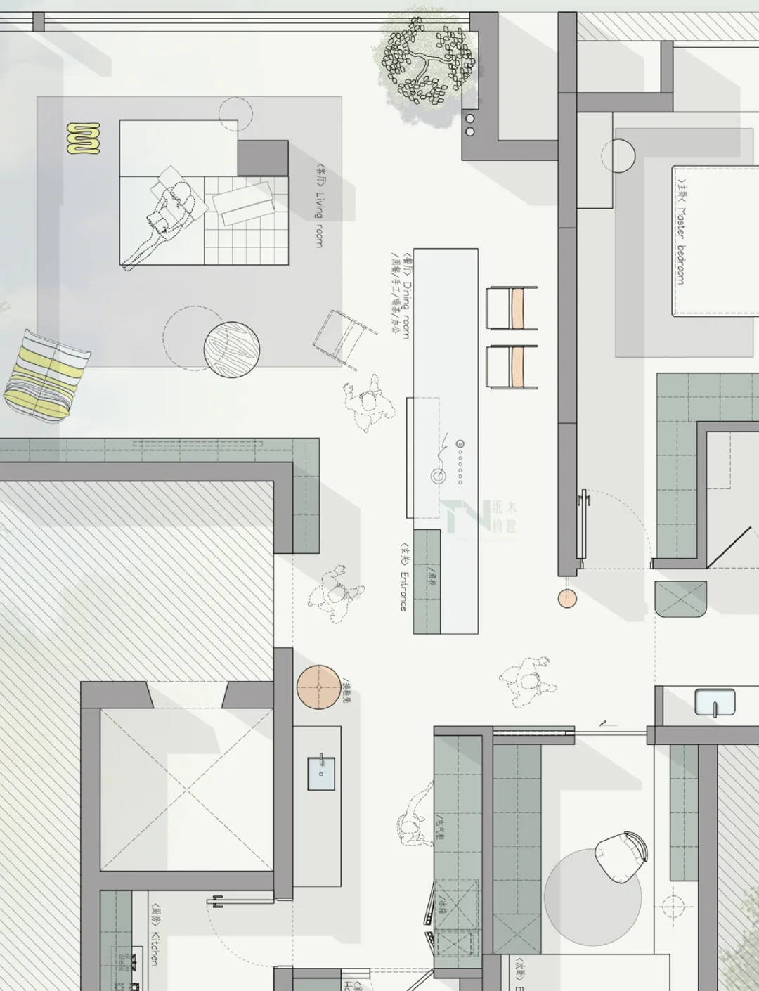 再来一套四叶草户型改造，一户四版方案