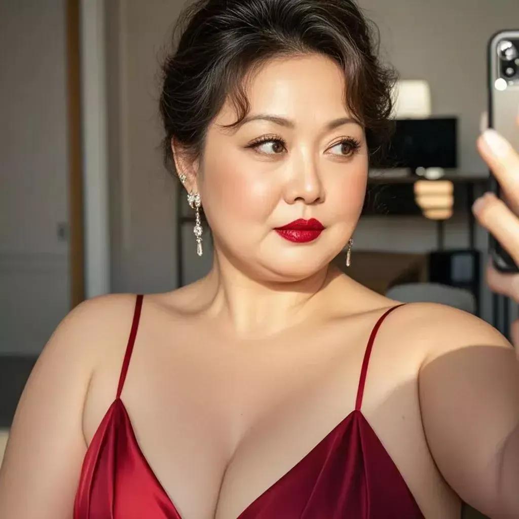 自信、自拍，大妈年轻时一定是个大美女！