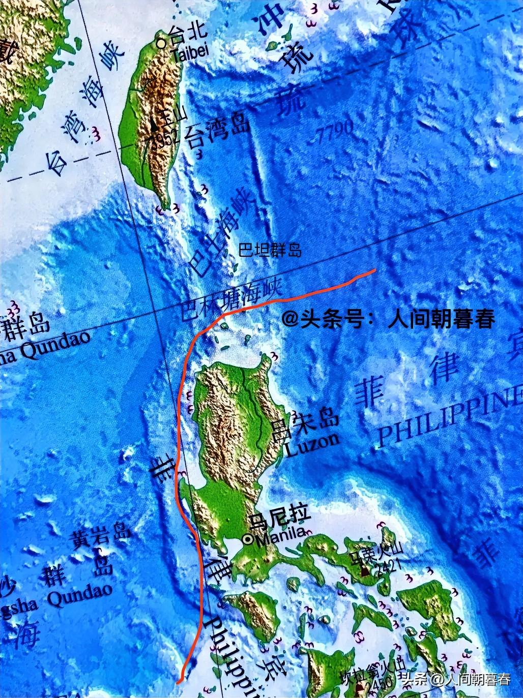 仔细观察地图，就会发现巴坦群岛的地理位置太过重要了。巴坦群岛北部是巴士海峡，该海