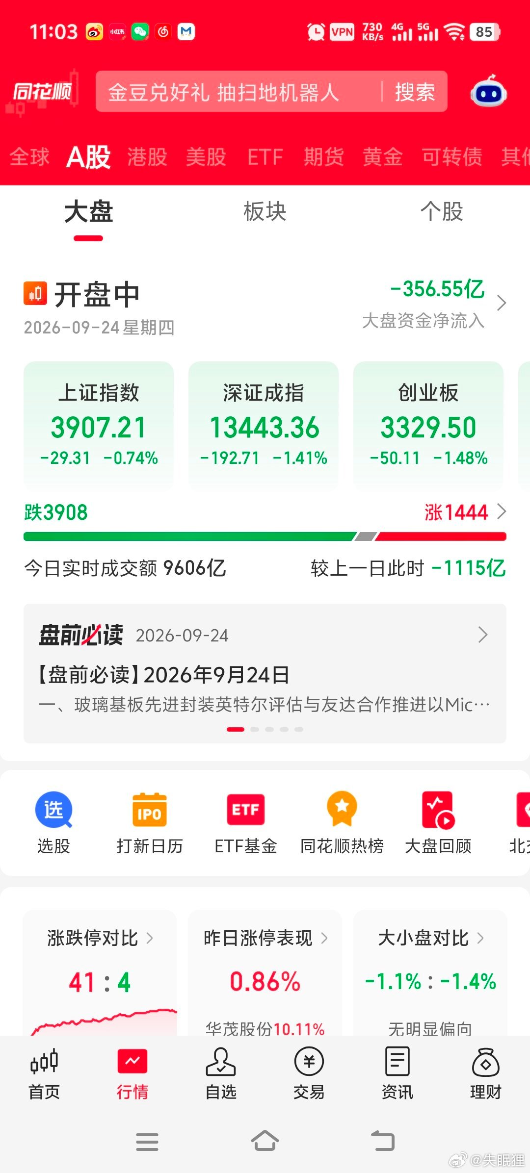 今天924牛市启动两周年，老A可能想玩个大的。 ​​​