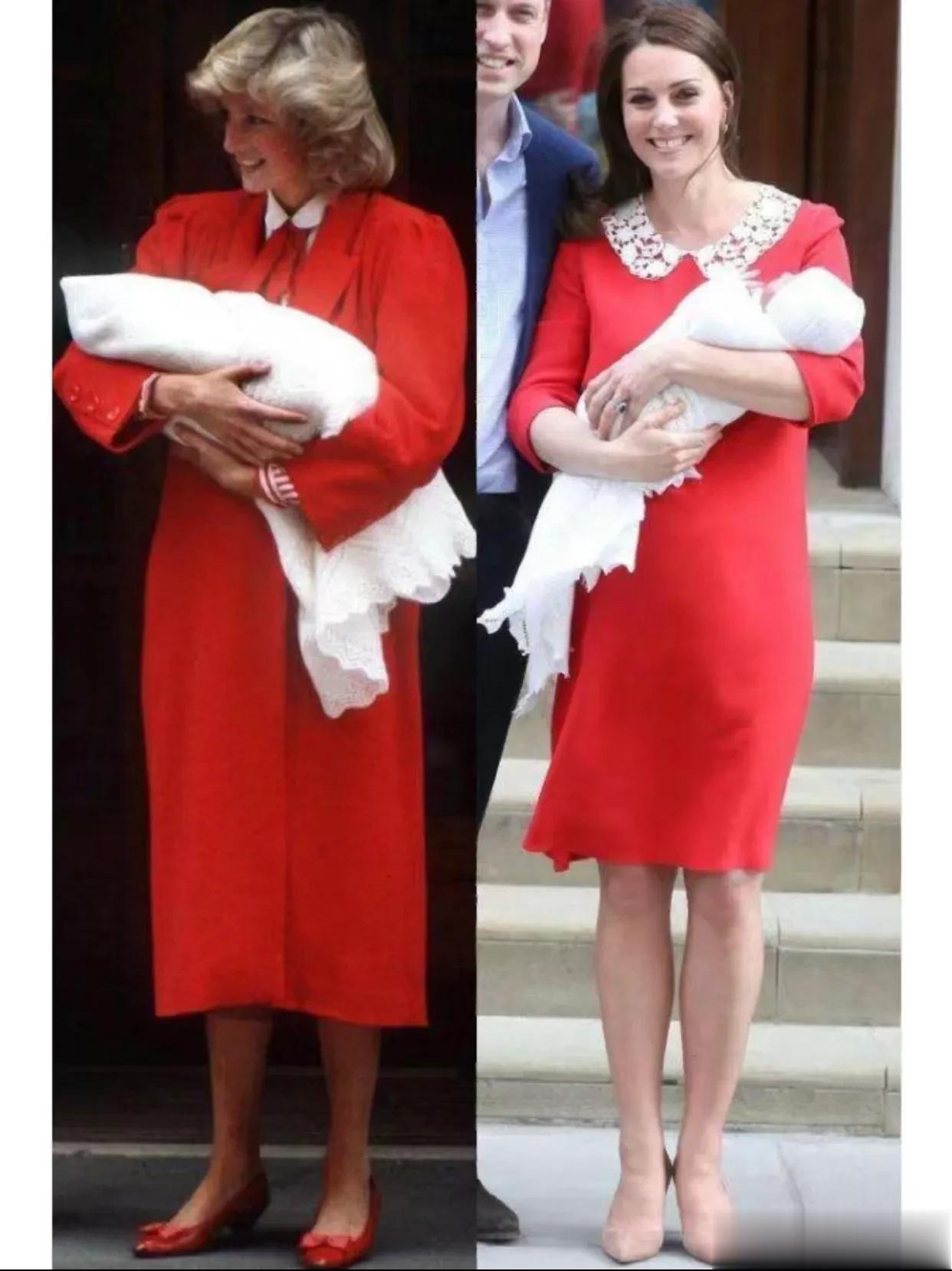 凯特致敬婆婆戴安娜，感觉总少了点什么！
一句话形似神不似！
感觉凯特的款式总是小