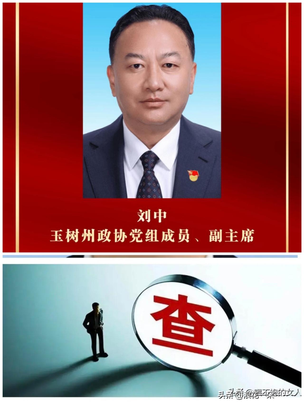 …2026年10月22日，省执纪部门官宣。
玉树的厅官【刘中】被查，公开资料显示