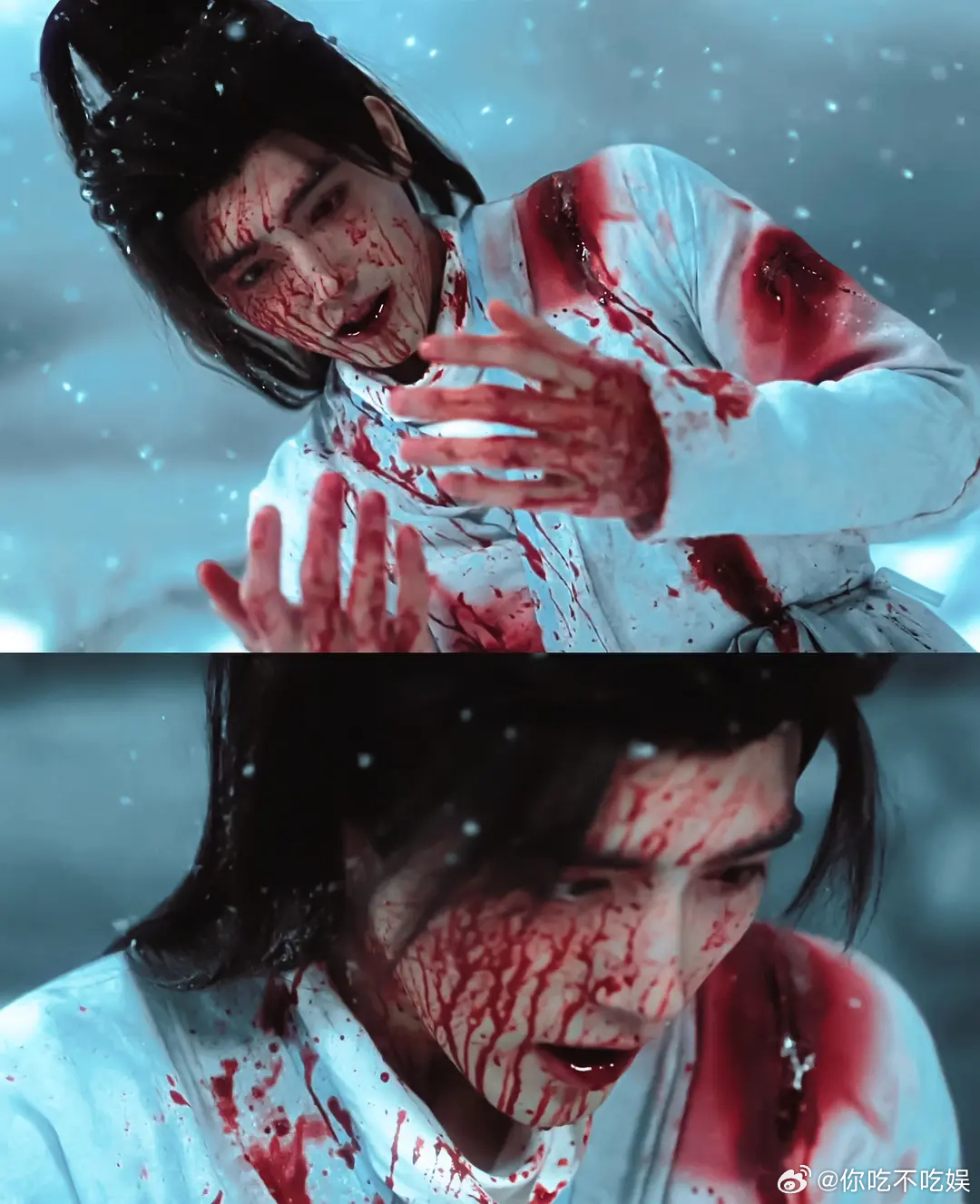 这演技真的让人看不出一点疼痛的感觉。 