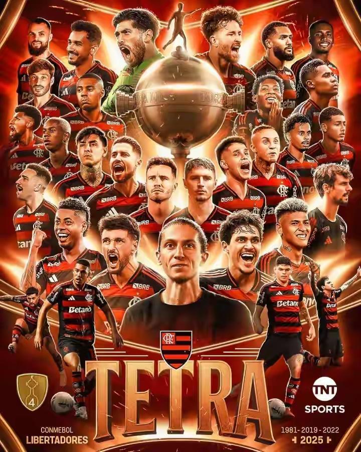 太牛逼了！恭喜恭贺巴西球队7年连续夺得南美解放者杯冠军，绝对统治力！
     