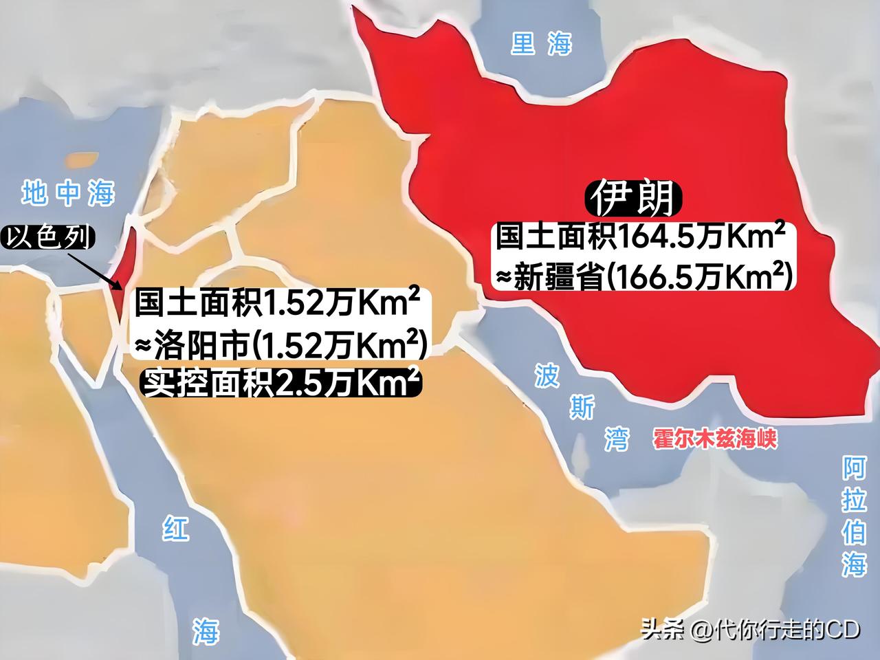 论面积...伊朗108倍于以色列
伊朗若有东大的实力、实现火力覆盖，结局不敢想象