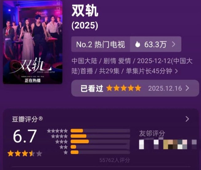 虞书欣何与双轨开分6.7 你觉得高了低了？ 