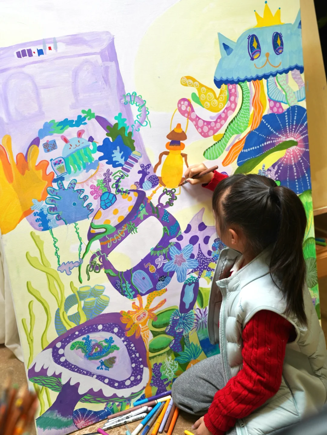 寒假看女儿画画是一种享受