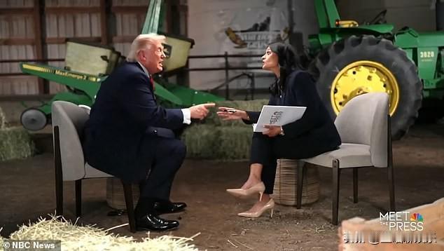 特朗普采访中愤然离场，并称“我已经受够了”。
他与NBC主持人就选举舞弊问题发生