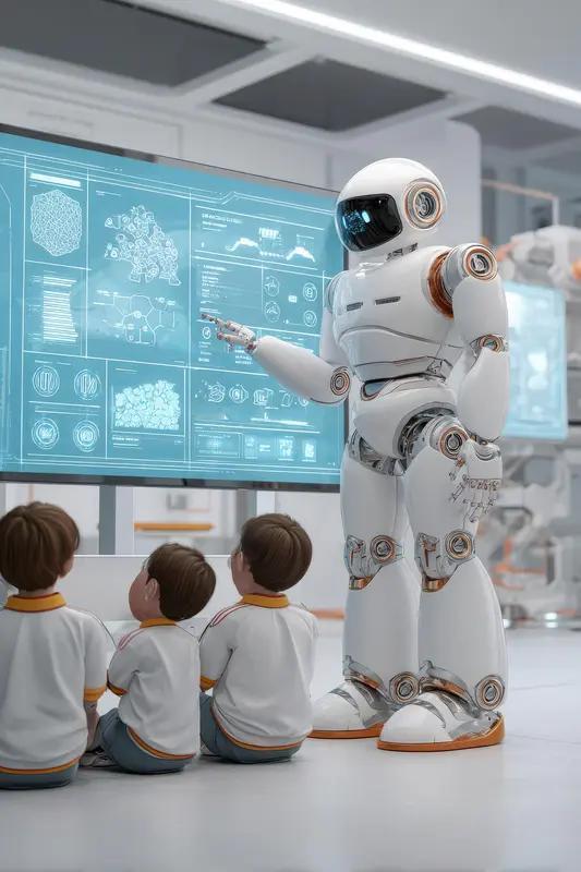 人形机器人的训练过程就像一场严谨又充满挑战的教学。在青岛崂山区，训练师头戴VR设