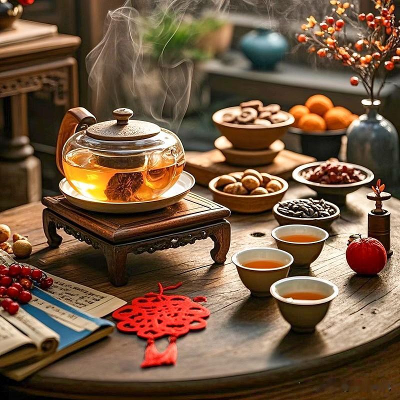 松火煮新茶，阶前落小花。
闲中无俗事，一室即烟霞。