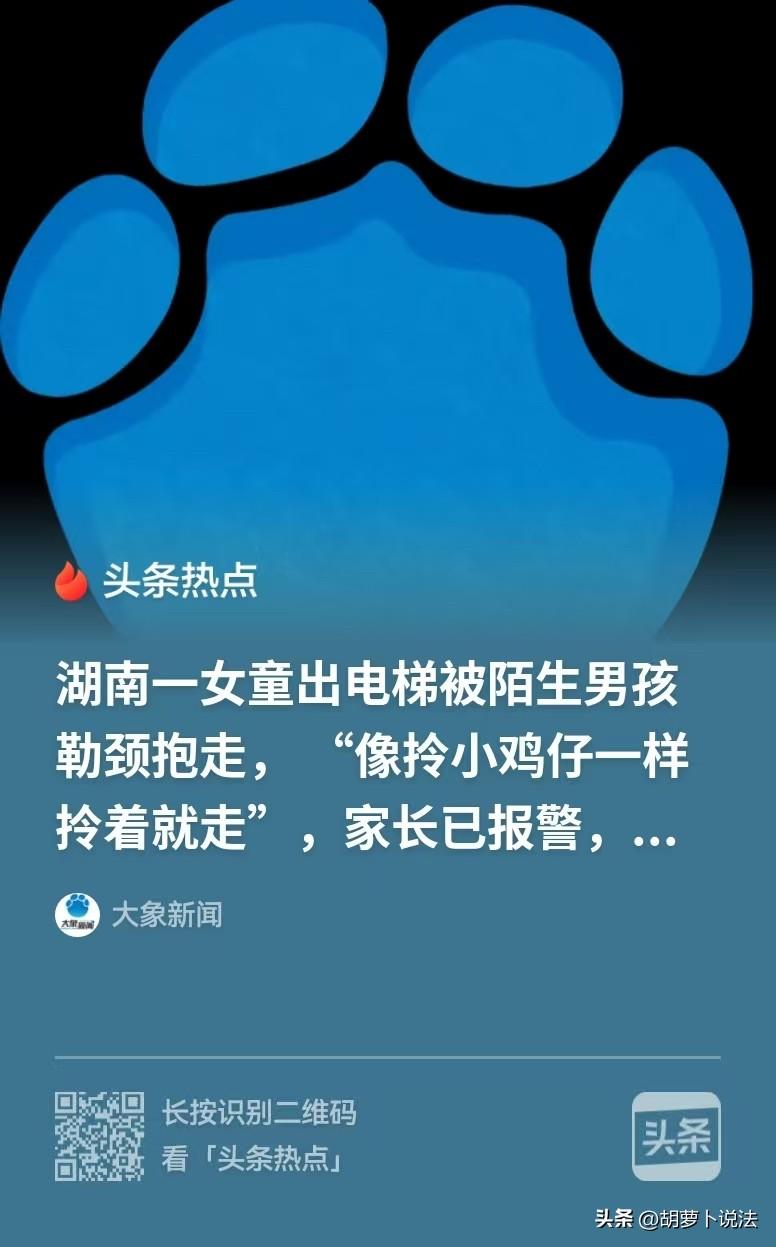 河南邵阳，女童在等电梯的时候，男孩就跟着，男孩戴着手套，随着女童进了电梯，出电梯
