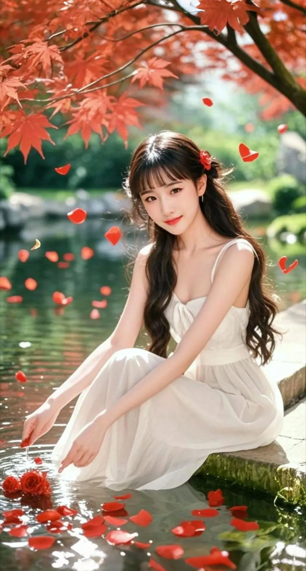 AI扩图 AI花漾佳人