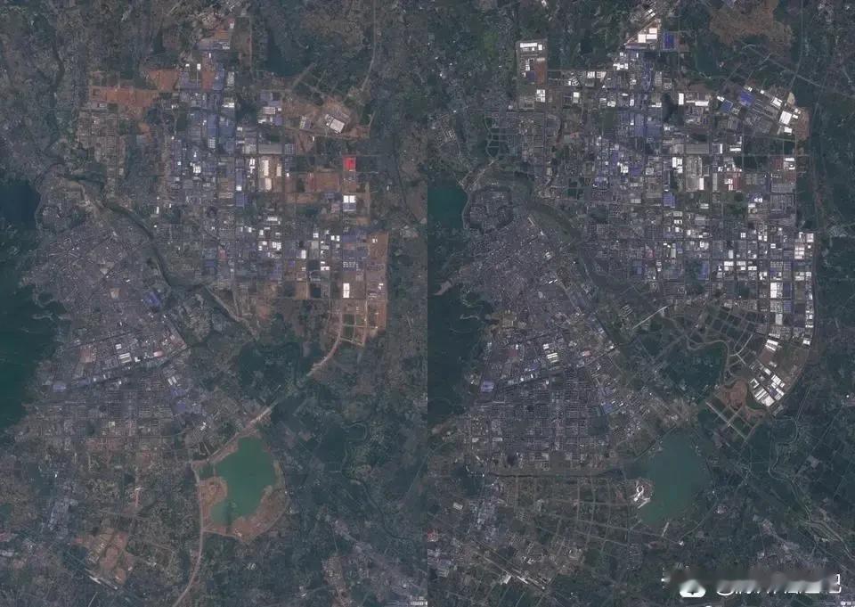 滁州主城区2019年对比2024年
2019年时，滁州城区遍地都是工地，苏滁高新